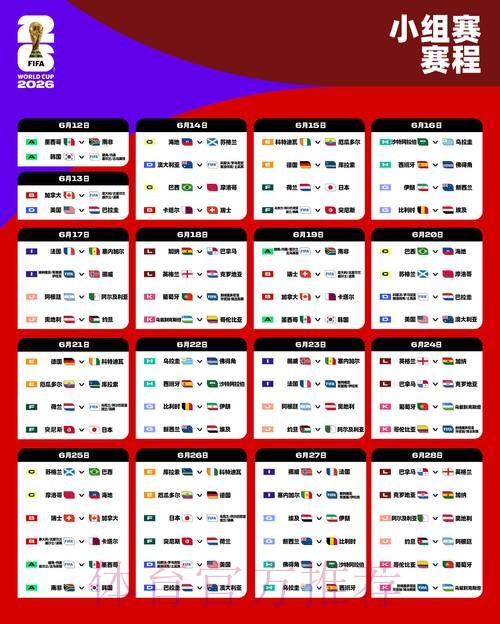 2026世界杯比赛时间详细安排高清直播怎么查
